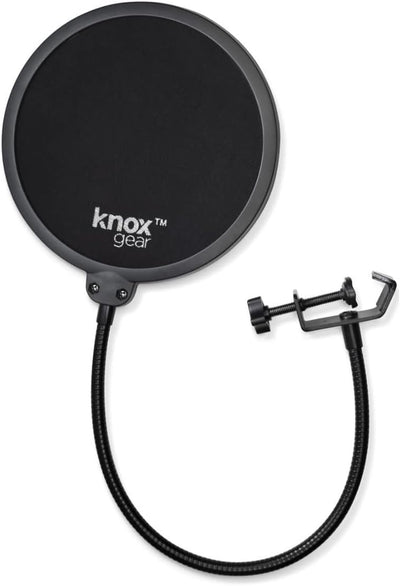 RhodesDavis Yeti USB Microphone Bundle in Blackout with Knox Gear Headphones and Pop Filter (3-Piece Set)