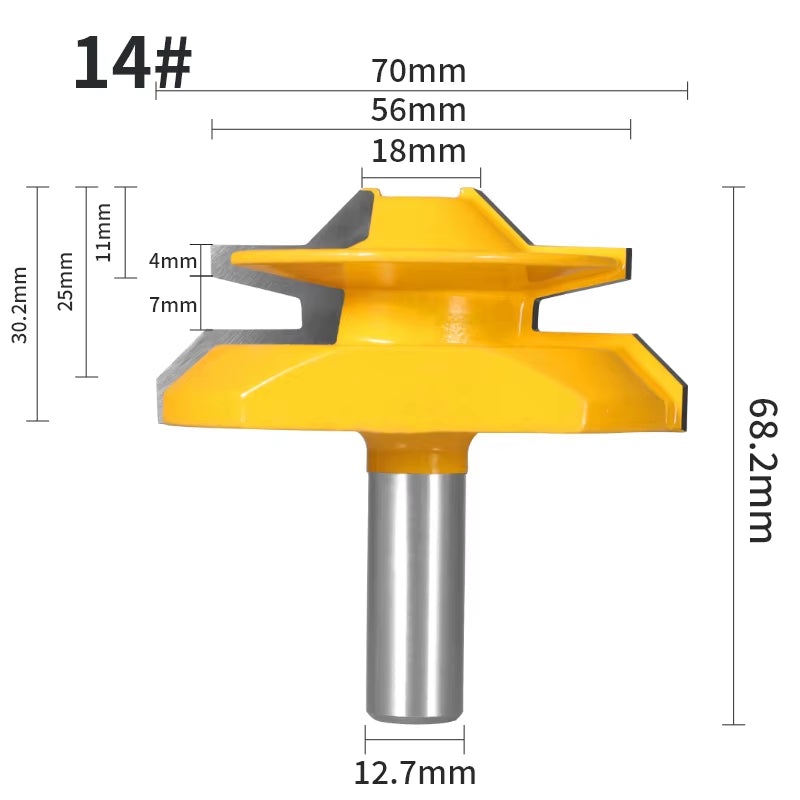 RhodesDavis 1PC 45° Degree Lock Miter Router Bit Woodworking Milling Cutter for Wood Tools