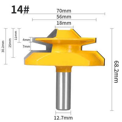 RhodesDavis 1PC 45° Degree Lock Miter Router Bit Woodworking Milling Cutter for Wood Tools