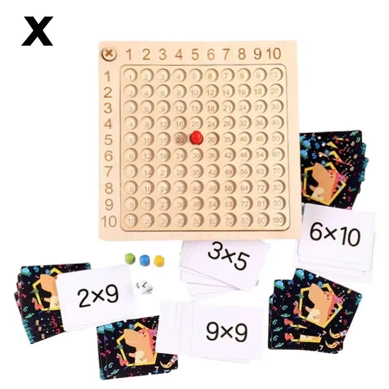 RhodesDavis Montessori Multiplication Wooden Board Game Kids Learning Educational Toys 99 Multiplication Table Math Addition Teaching Aids