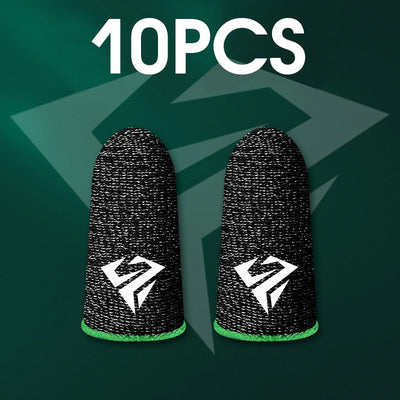 RhodesDavis 10Pcs Mobile Game Fingertip Gloves for PUBG Gamer Sweatproof Anti-Slip Touch Screen Finger Sleeve Breathable Gaming Finger Cover