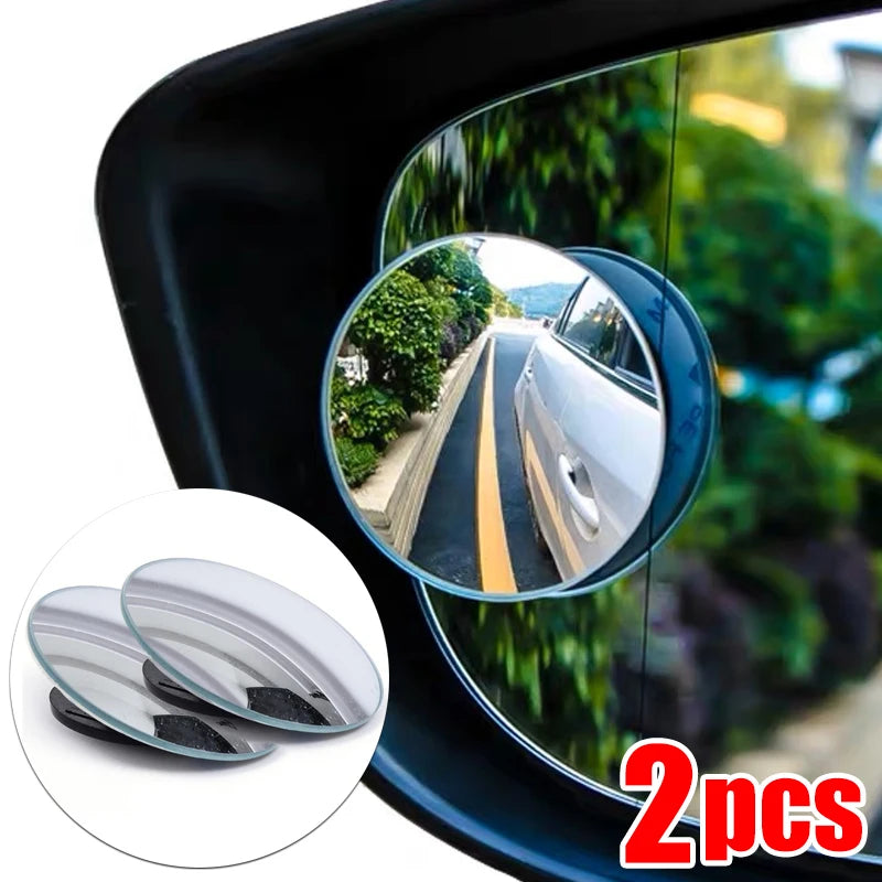 RhodesDavis 360 Degree Car Blind Spot Rear View Mirror Wide Angle Adjustable Small round Mirror Car Reverse Auxiliary Rearview Convex Mirror