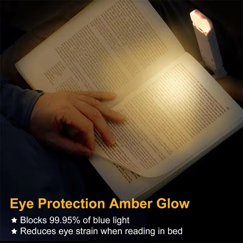 RhodesDavis LED USB Rechargeable Book Light Reading Light Eye Protection Night Light Portable Clip Desk Light Bookmark Read Light Night Lamp