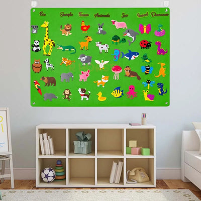 RhodesDavis Felt Board Stories Set Montessori Ocean Farm Insect Animal Family Interactive Preschool Early Learning Toddlers Toys for Child