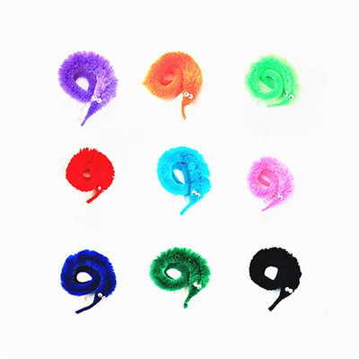 RhodesDavis 5/10/15Pcs Novelty Funny Props Caterpillars Seahorse Elf Magic Worm Twisty Christmas Halloween Wizard Weird Tricks Toy Kid Gifts