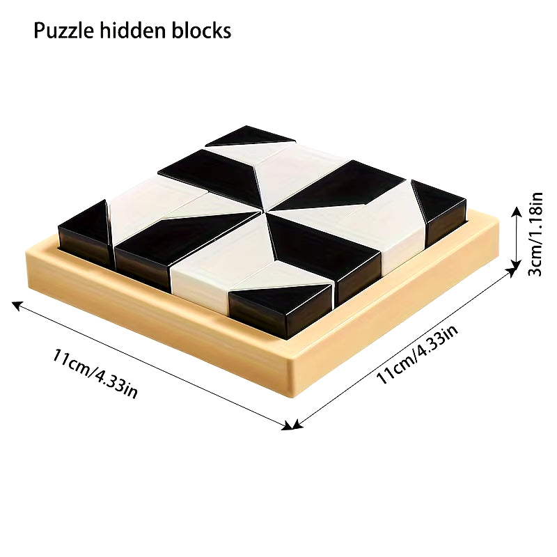 RhodesDavis 120 Level Hidden Block Puzzle: 3+ Years, ABS Material, Enhances Logic and Spatial Reasoning, Suitable for 3-8 Year Olds