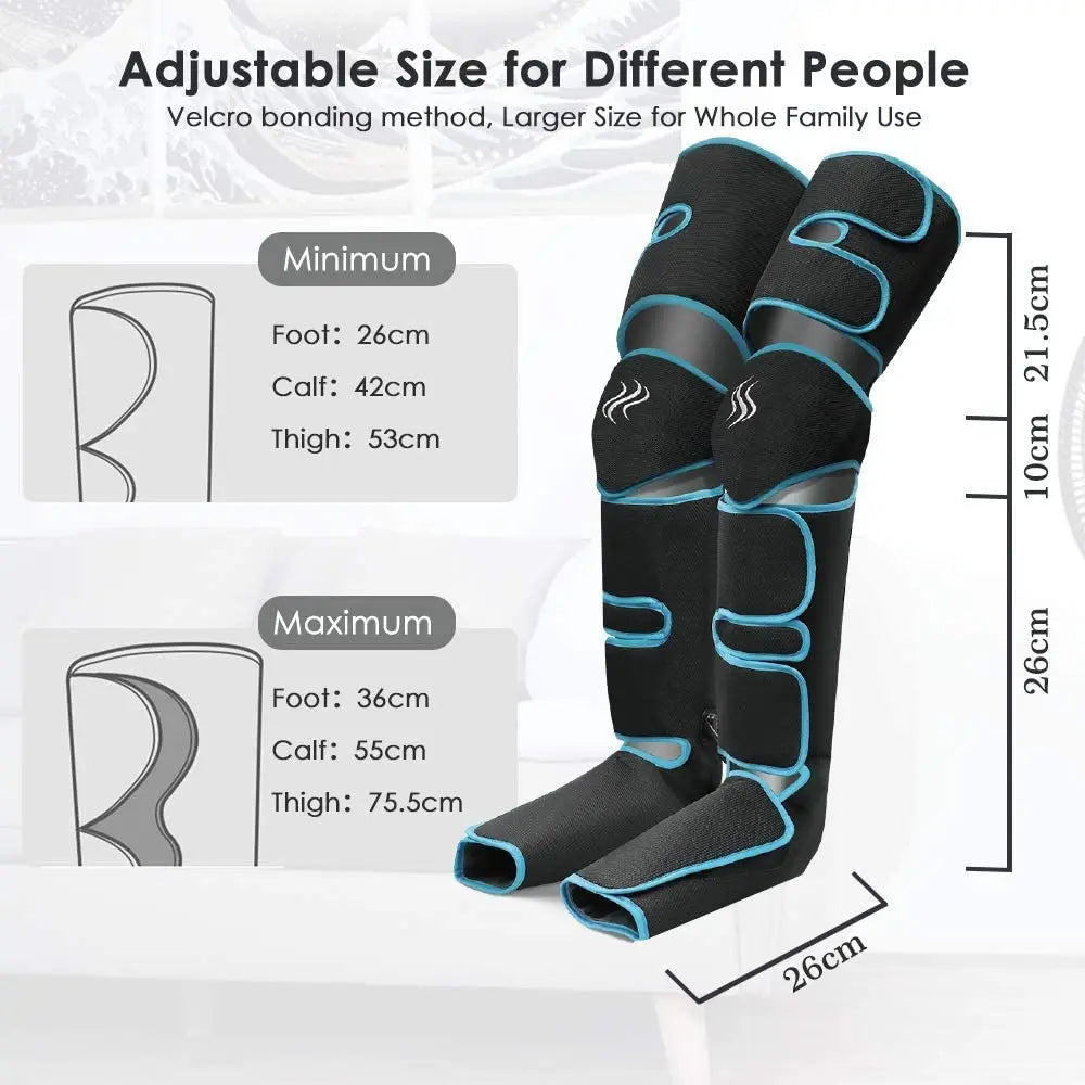 RhodesDavis Foot Air Pressure Leg Massager Promotes Blood Circulation, Body Massager, Muscle Relaxation, Lymphatic Drainage Device 360°