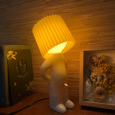 RhodesDavis Creative Table Small Book Lights Little Naughty Boy Night Light Shy Man Lamp for Children Home Room Bedside Desk Decoration Gift