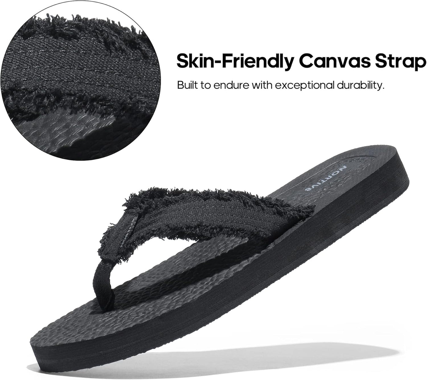 RhodesDavis Men's Lightweight Comfortable Thong Flip Flops for Beach Wear