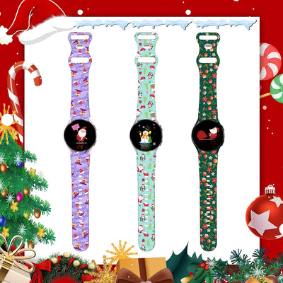 RhodesDavis Valentine's Day Inspired Watch Band Set for Samsung Galaxy Watch 6/5/4 (40mm, 44mm), Galaxy Watch 5 Pro (45mm), and Watch 4 Classic (42mm, 46mm) - 20mm Soft Silicone Wristbands for Women and Men, 3 Pack