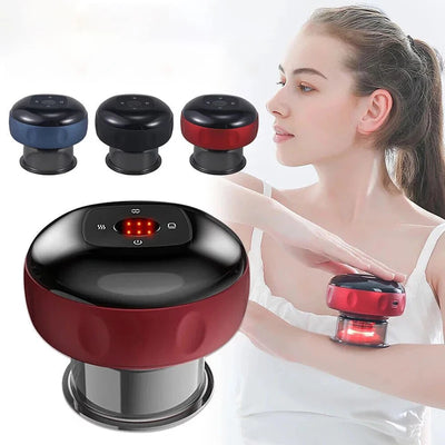 RhodesDavis Body Scraping Massage Smart Electric Vacuum Cupping Heating Suction Cup Device Back Neck Arm Massger