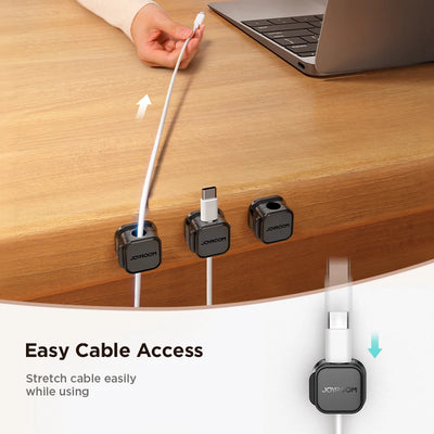 RhodesDavis Adjustable Magnetic Cable Management Clips for Under-Desk Organization