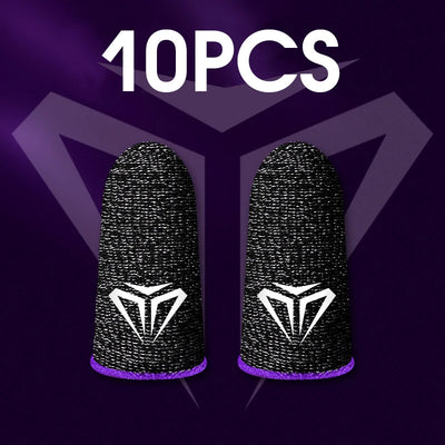 RhodesDavis 10Pcs Mobile Game Fingertip Gloves for PUBG Gamer Sweatproof Anti-Slip Touch Screen Finger Sleeve Breathable Gaming Finger Cover