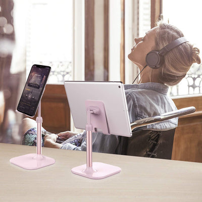 RhodesDavis Cell Phone Stand, Phone Stand for Desk, Phone Holder Stand Compatible with Iphone and All Mobile Phones Tablet, Christmas Stocking Stuffers Gifts for Adults Women Men Mom Wife, Pink