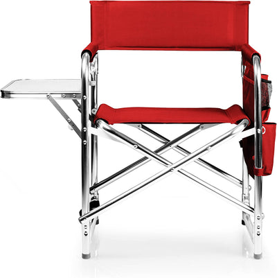 RhodesDavis Sports Chair with Side Table, Camping Chair, Beach Chair, Camp Chair for Adults (Red)