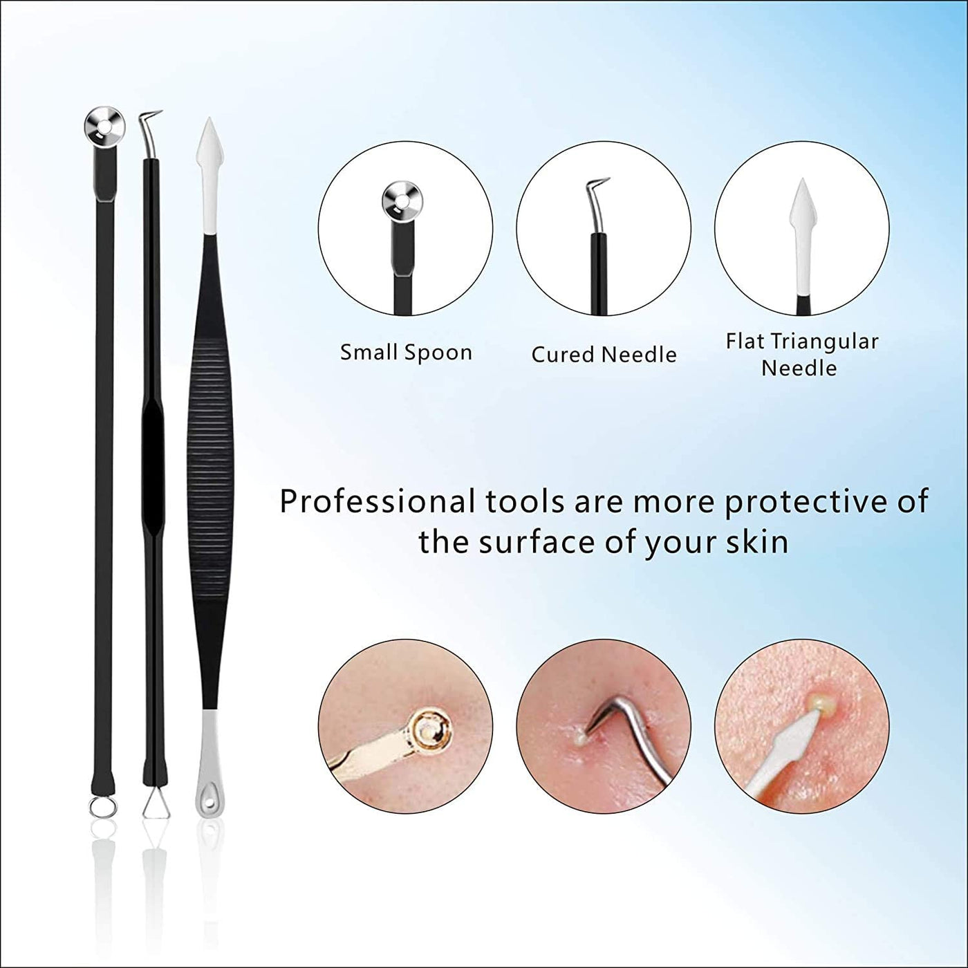 RhodesDavis Ultimate Pimple Popper Tool Kit - 11 Piece Blackhead Remover Set with Durable Metal Case for Effortless Extraction of Blackheads, Pimples, Whiteheads & Zit Removal on Face and Nose