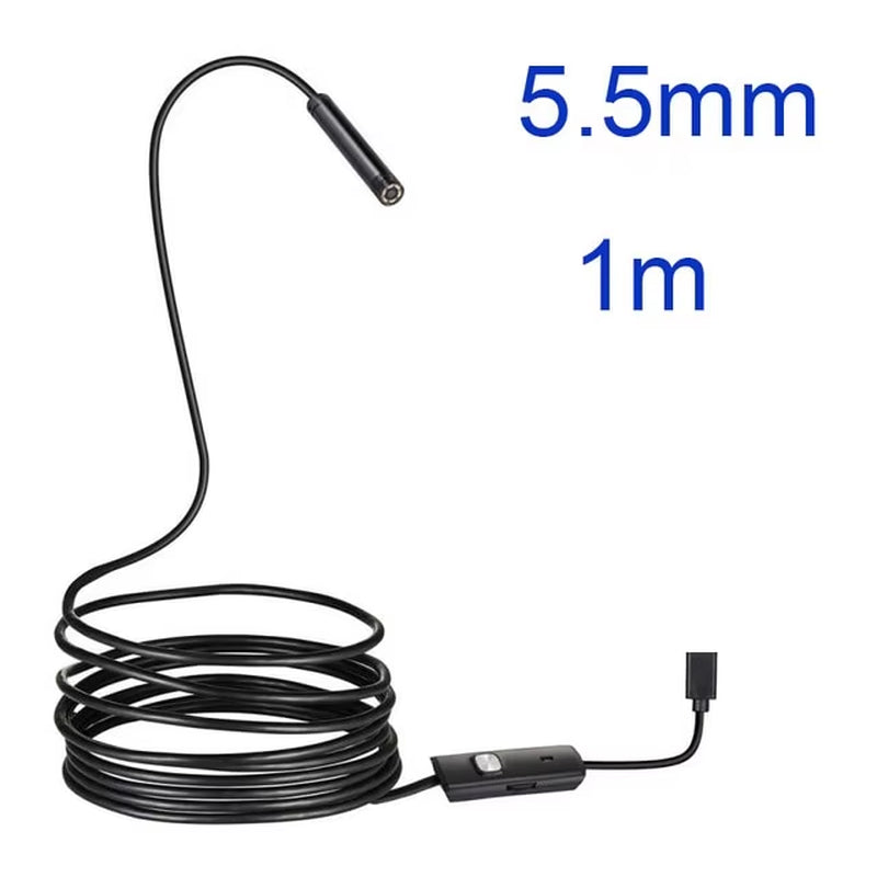 RhodesDavis 5.5 7MM Android Endoscope 3 in 1 Usb/Micro Usb/Type-C Borescope Inspection Camera Waterproof for Smartphone