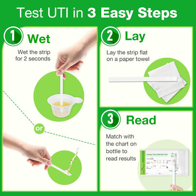 RhodesDavis Urinary Tract Infection Test Strips - 10 Individual Pouches, FSA Eligible UTI Urine Testing Kit for Leukocytes and Nitrite Detection (UTI-10P)