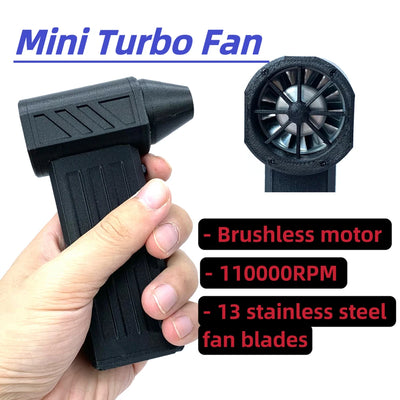 RhodesDavis 130000RPM Turbo Fan Silent High Power Jet Fan Speedy Brushless Motor Air Duster Type-C PD Fast Recharging Dust Blower Air Blower