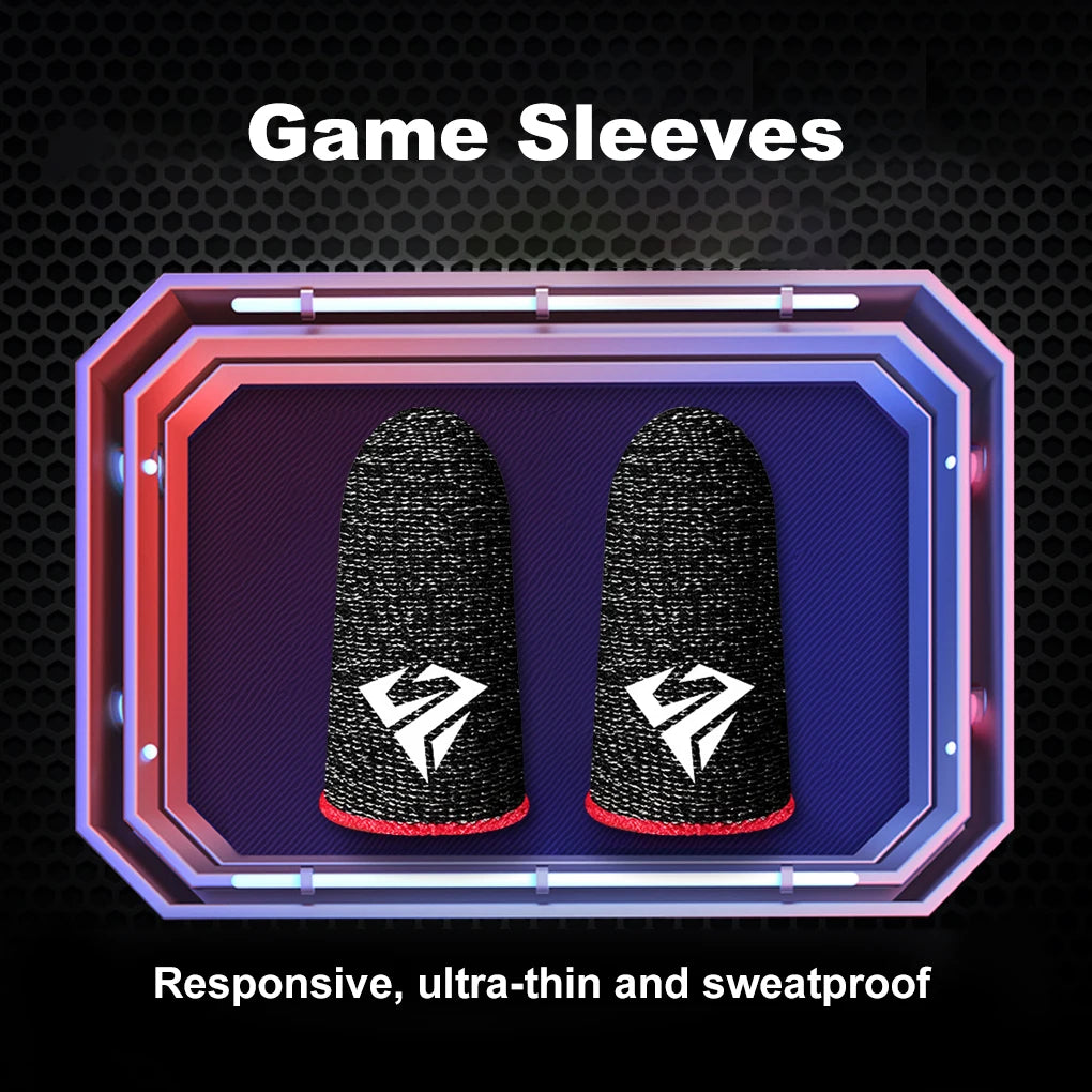 RhodesDavis 10Pcs Mobile Game Fingertip Gloves for PUBG Gamer Sweatproof Anti-Slip Touch Screen Finger Sleeve Breathable Gaming Finger Cover