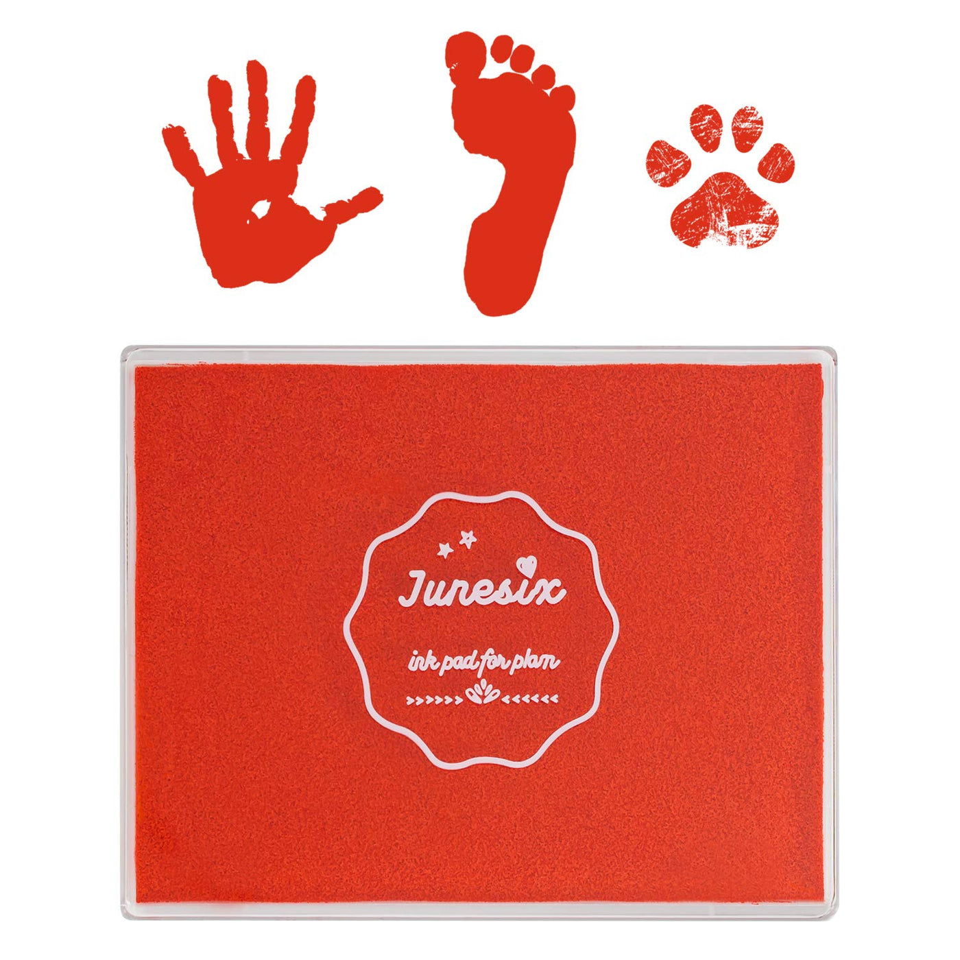 RhodesDavis Washable Non-Toxic Ink Stamp Pad for Baby Footprints and Handprints, 5x4 inches, Sky Blue