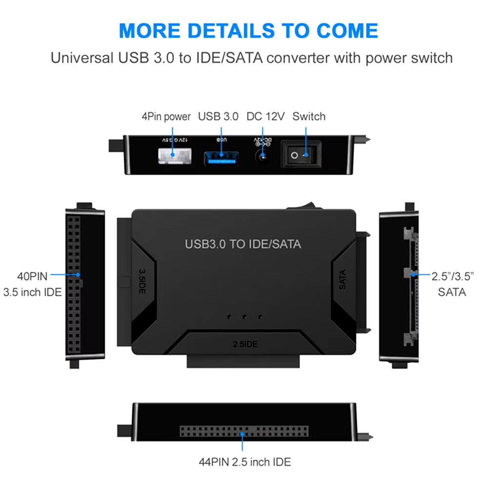 RhodesDavis USB 3.0 Zilkee Ultra Recovery Converter Sata HDD SSD Hard Disk Drive Data Transfer Converter SATA Adapter Cable