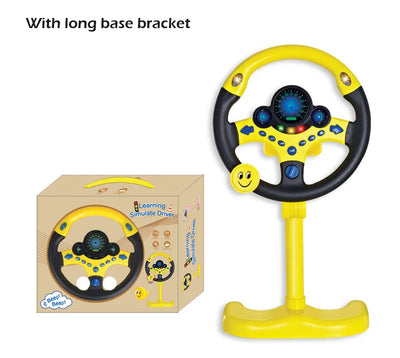 RhodesDavis Infant Shining Eletric Simulation Steering Wheel Toy with Light Sound Kids Early Educational Stroller Steering Wheel Vocal Toys