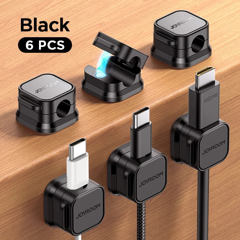 RhodesDavis Adjustable Magnetic Cable Management Clips for Under-Desk Organization