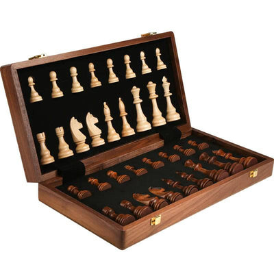 RhodesDavis Large Children's Wooden Folding Chess Set