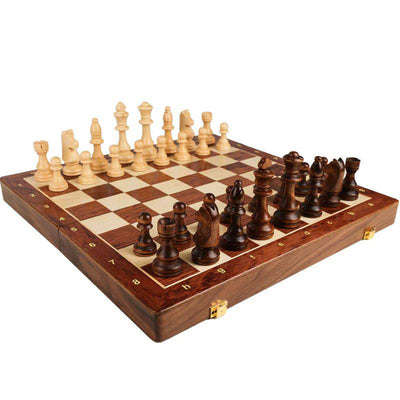 RhodesDavis Large Children's Wooden Folding Chess Set