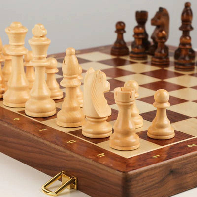 RhodesDavis Large Children's Wooden Folding Chess Set