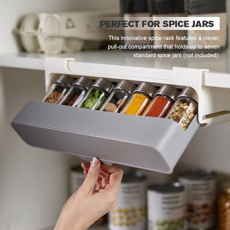 RhodesDavis Kitchen Self-Adhesive Wall-Mounted Spice Organizer