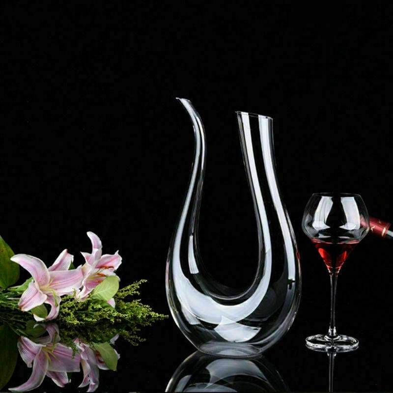 RhodesDavis Crystal U-shaped 1500ml Wine Decanter