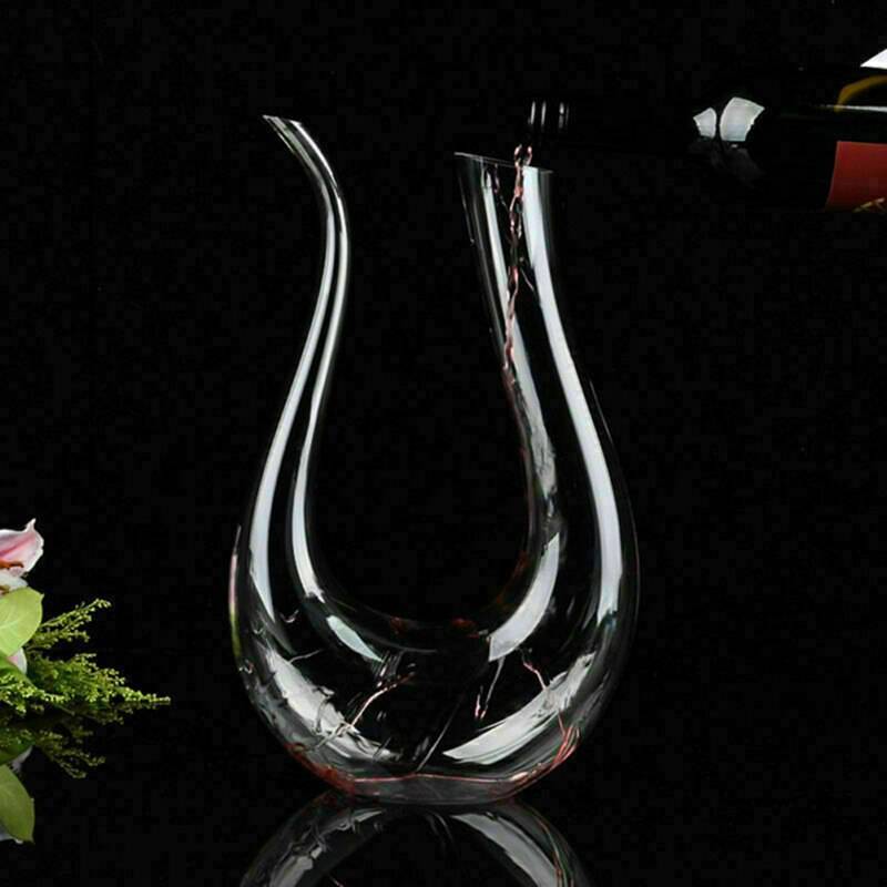 RhodesDavis Crystal U-shaped 1500ml Wine Decanter