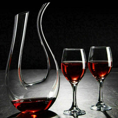 RhodesDavis Crystal U-shaped 1500ml Wine Decanter