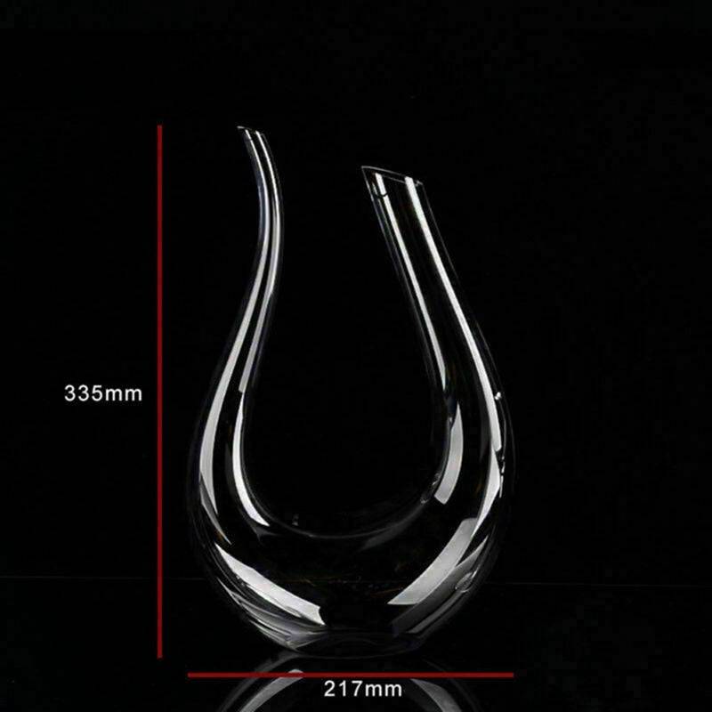 RhodesDavis Crystal U-shaped 1500ml Wine Decanter