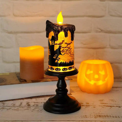 RhodesDavis Halloween Skull Candle