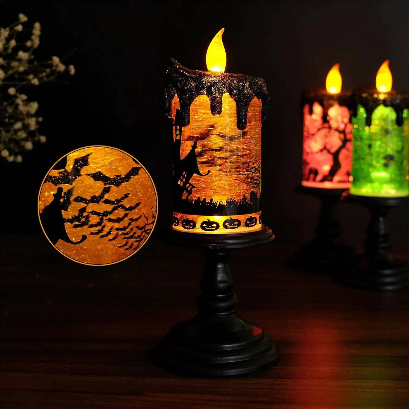 RhodesDavis Halloween Skull Candle