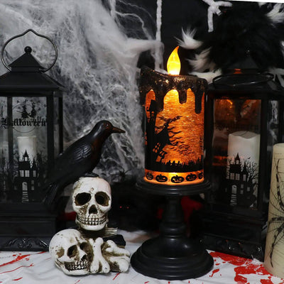 RhodesDavis Halloween Skull Candle