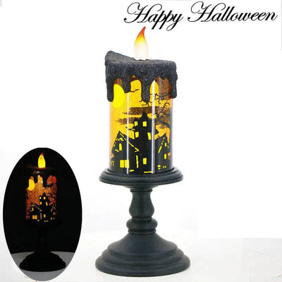 RhodesDavis Halloween Skull Candle