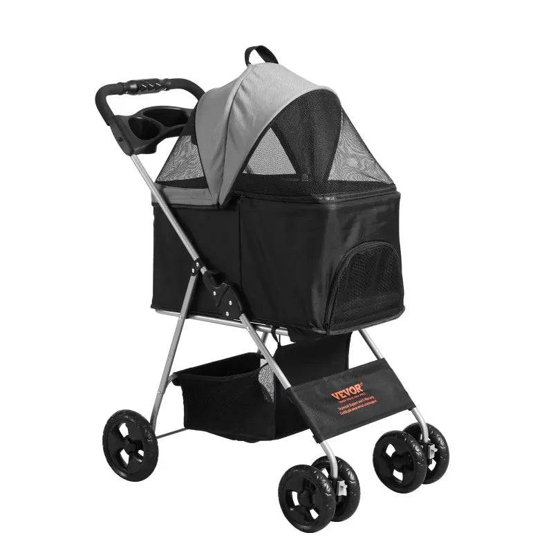 RhodesDavis Four-wheeled Rotating Dog Stroller