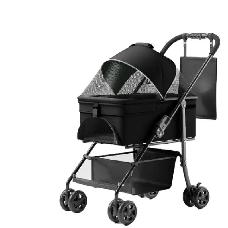 RhodesDavis Four-wheeled Rotating Dog Stroller