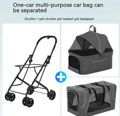 RhodesDavis Small Dog Lightweight Folding Cat Dog Trolley